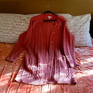 awesome cardigan sweater with pockets ,pretty thick no flaws smoke free home